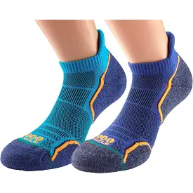 1000 Mile Run (2 Pack) Socklet - Blue