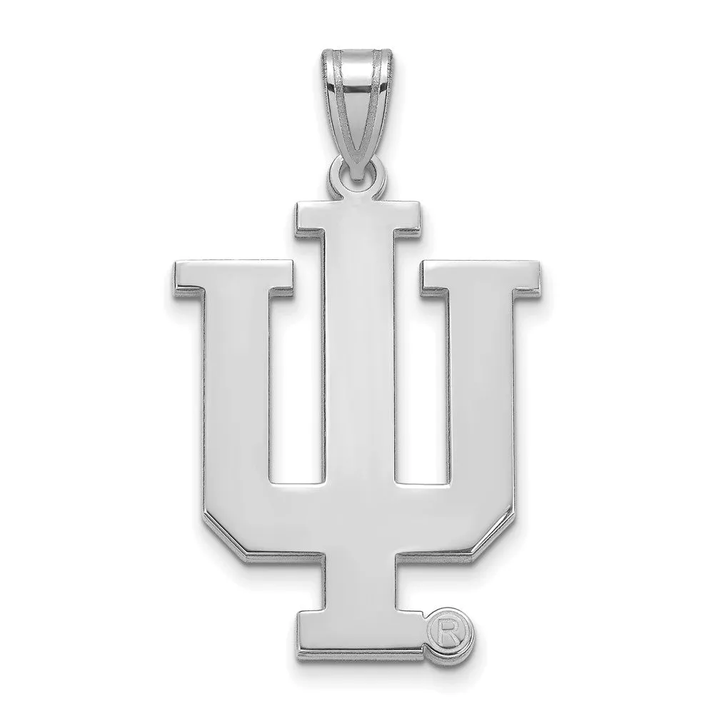 10k White Gold Indiana U XL Pendant