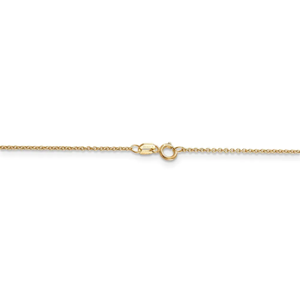 14k Yellow Gold, Alumni Small Elongated Number 23 Necklace