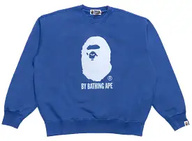 A Bathing Ape By Bathing Ape Overdye Crewneck in Blue