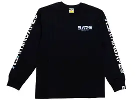 A Bathing Ape Moon Photo L/S Tee in Black