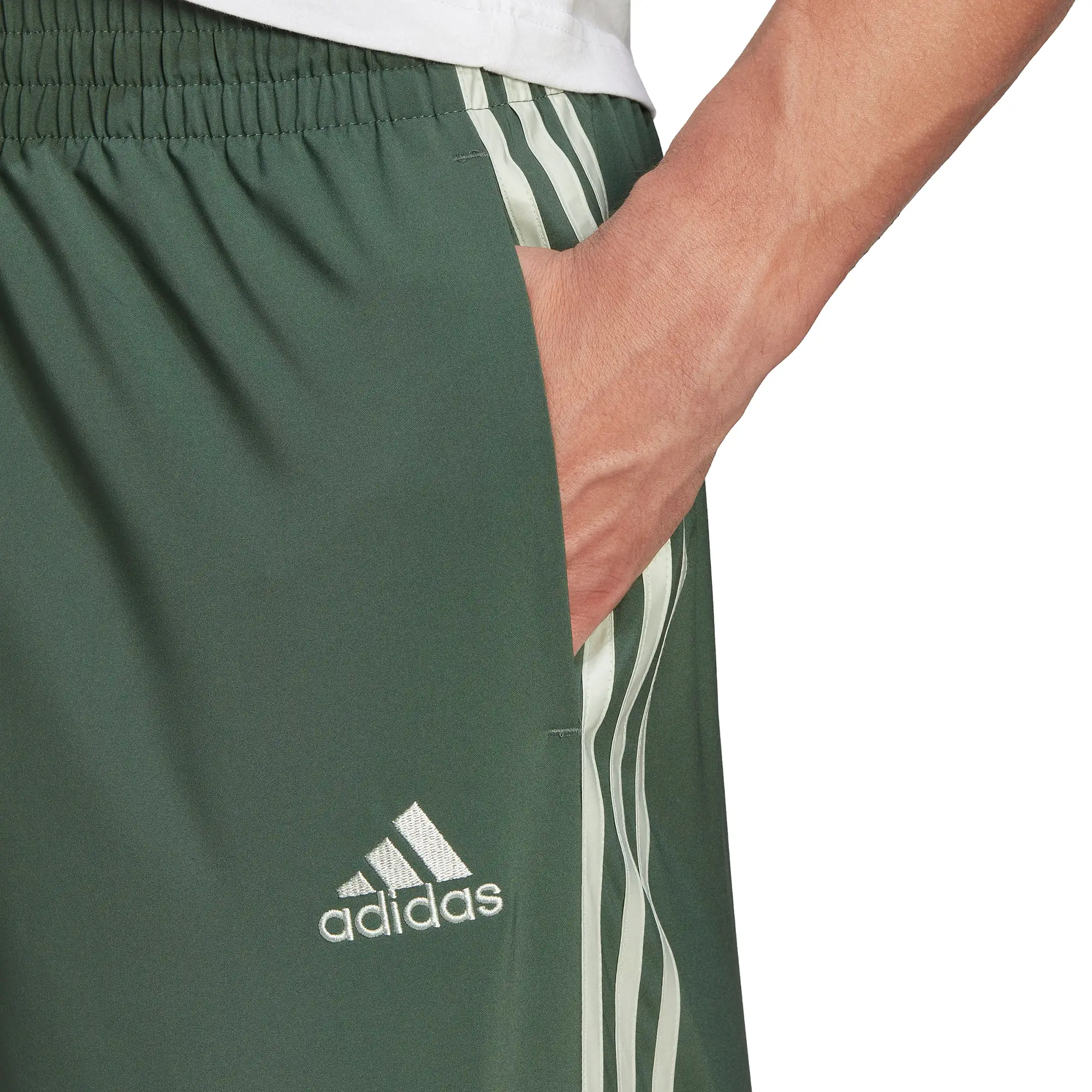 adidas AeroReady Essentials Chelsea 3 Stripes Mens Training Shorts - Green