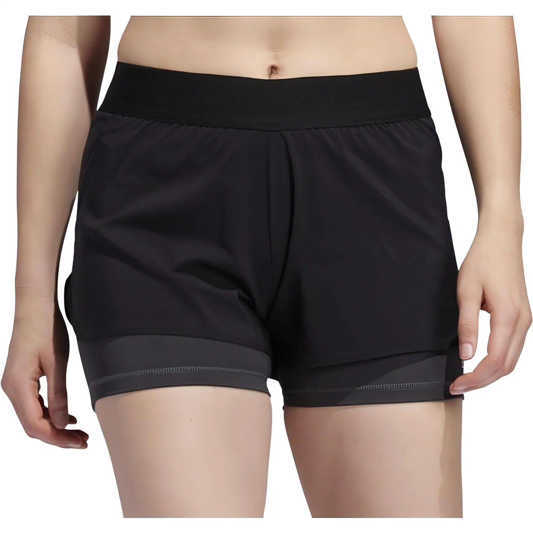 adidas AlphaSkin 2 In 1 Womens Training Shorts - Black