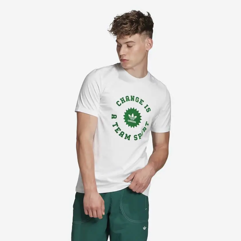 Adidas Originals Men's Trefoil Circle Tee - White