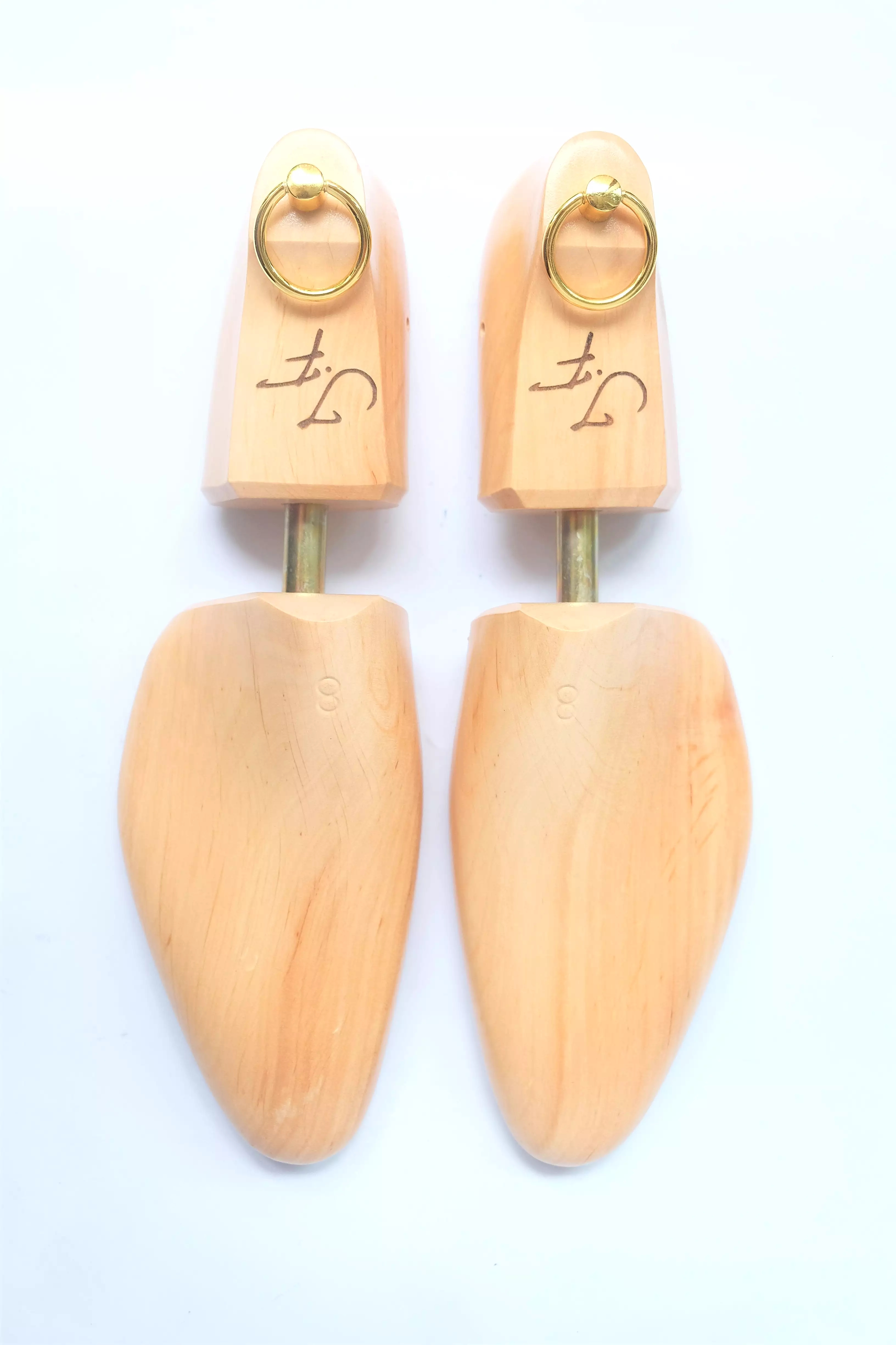 Alderwood Shoe Trees - Lightweight Version Natural - Brass Rings