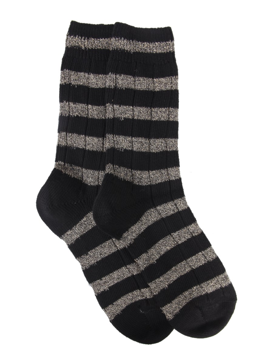 ANT45    DUBLIN COTTON SOCKS WITH LUREX STRIPES