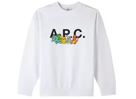 A.P.C. x Pokemon The Crew H Sweatshirt in White