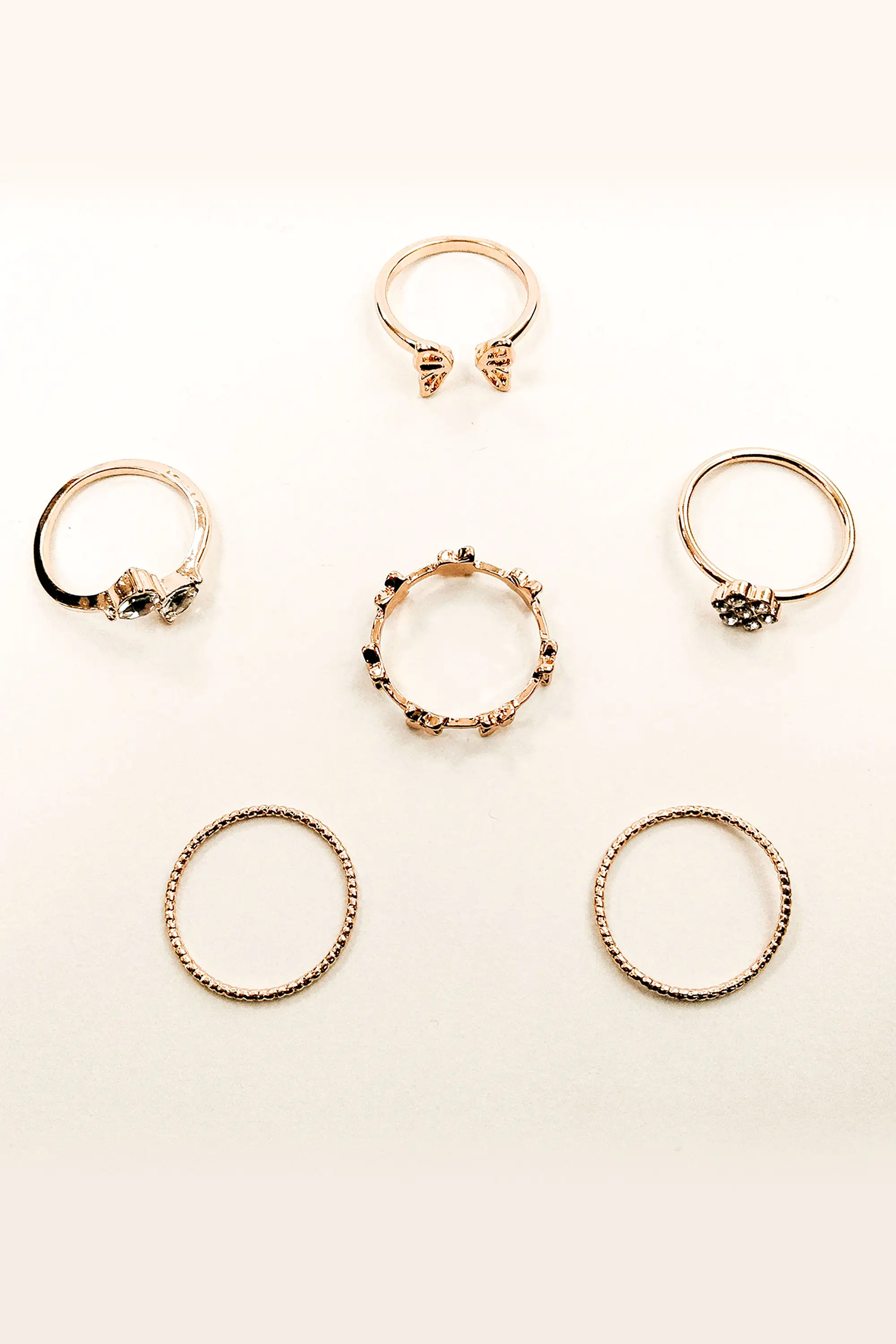 Assorted Butterfly Ring Set