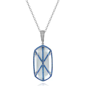 Audra Pendant with Blue Crystal Stone