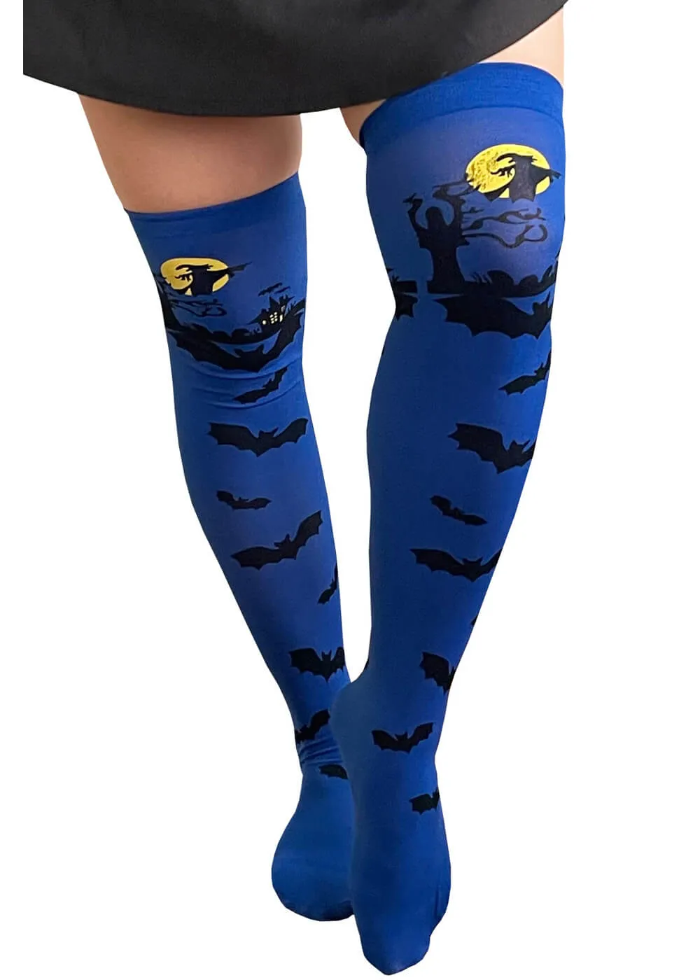 Banned Full Moon Witches Socks Blue