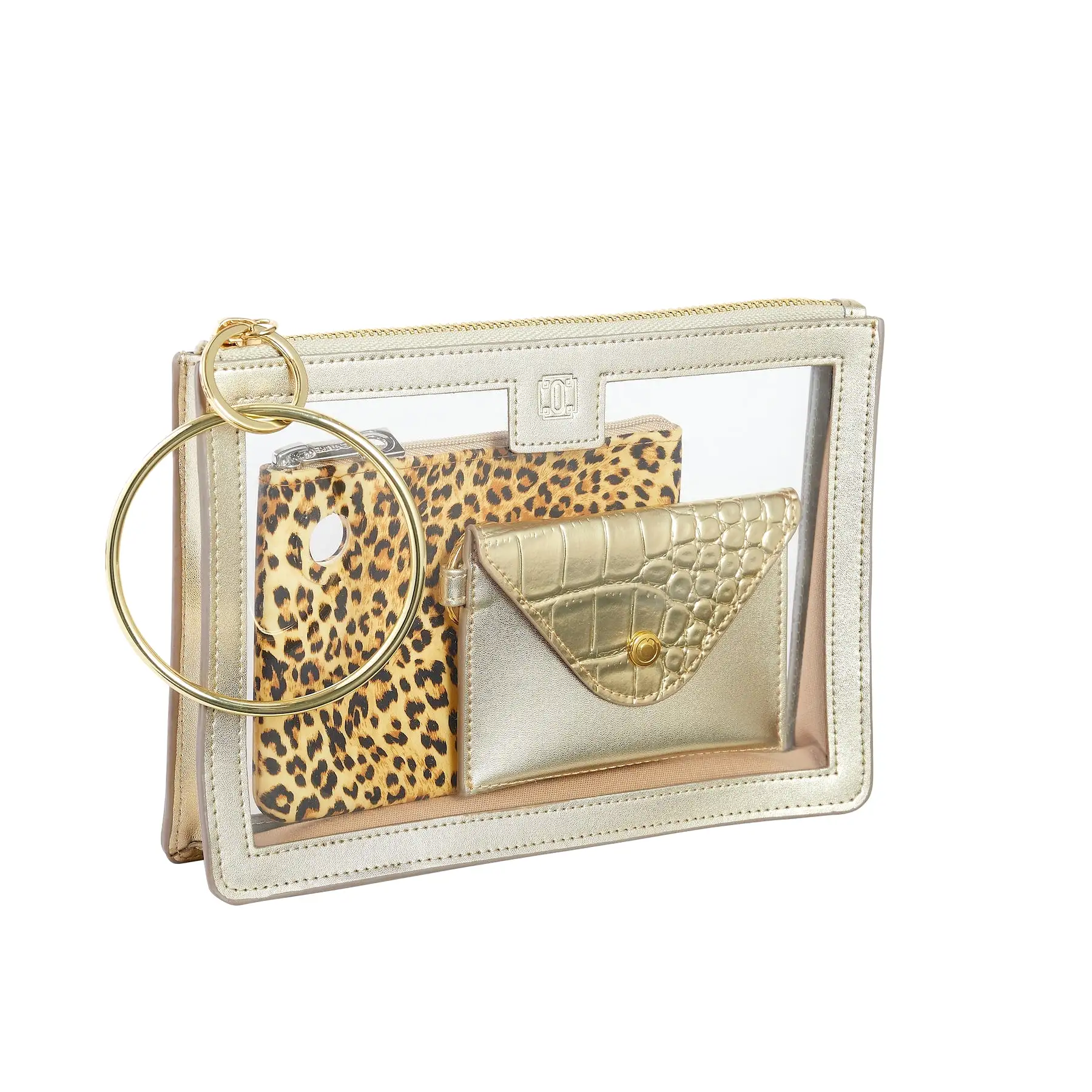 Big O Clear Gold Rush Bracelet Bag