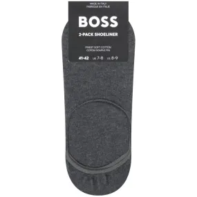 BOSS '2 Pack' Shoe liner Socks Charcoal