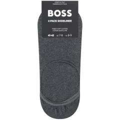 BOSS '2 Pack' Shoe liner Socks Charcoal