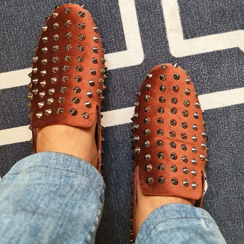 brown studded Shoes For Men