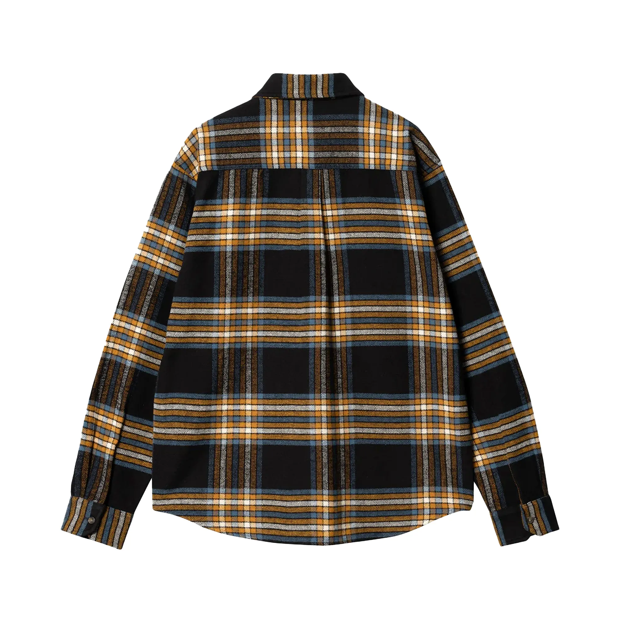 Carhartt WIP L/S Hawkins Shirt Hawkins Check Black/Prus Blue I032266.1U5XX