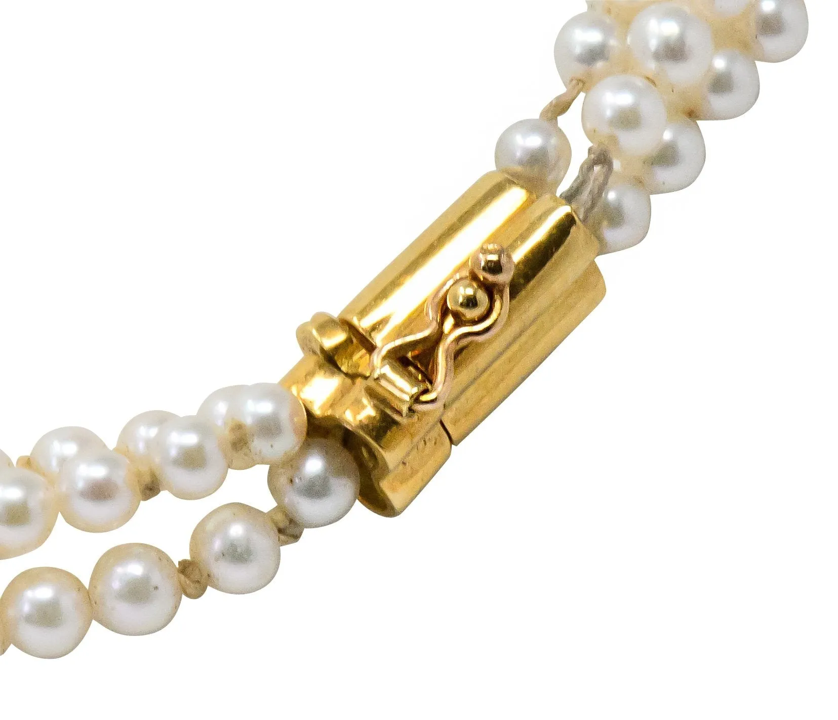 Carrera y Carrera 0.30 CTW Diamond Pearl 18 Karat Gold Las Manos Multi-Strand Necklace