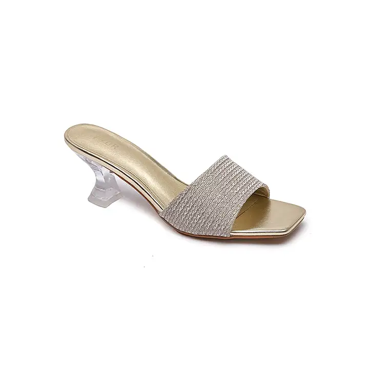 Clear Mid Heel Mule HL 113