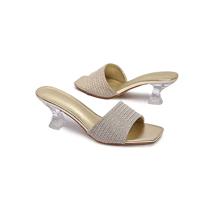 Clear Mid Heel Mule HL 113