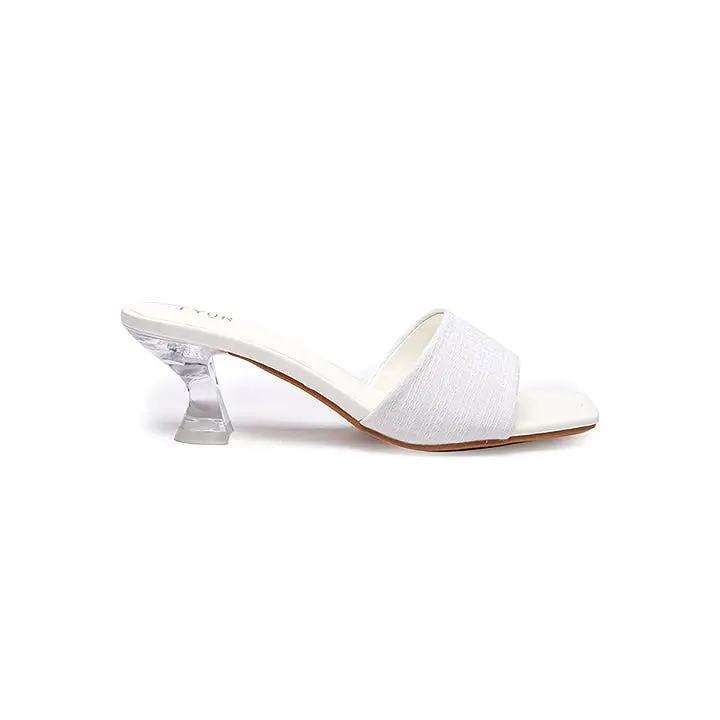 Clear Mid Heel Mule HL 113