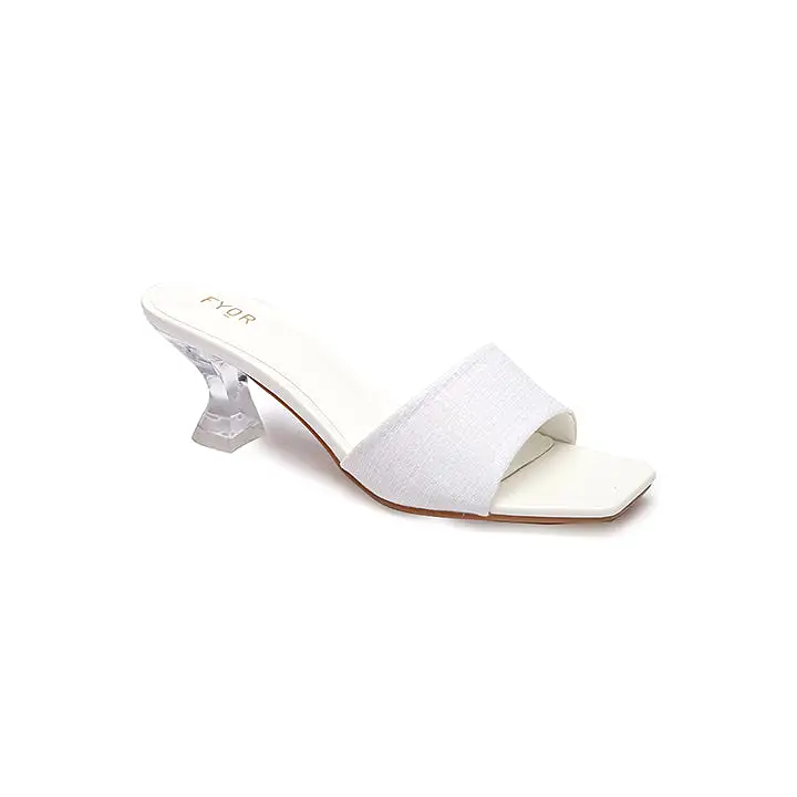 Clear Mid Heel Mule HL 113