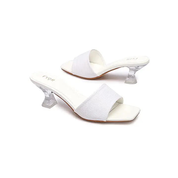 Clear Mid Heel Mule HL 113