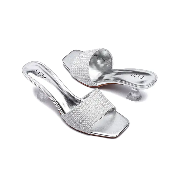 Clear Mid Heel Mule HL 113