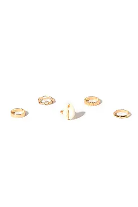 Cowrie Shell Ring Set