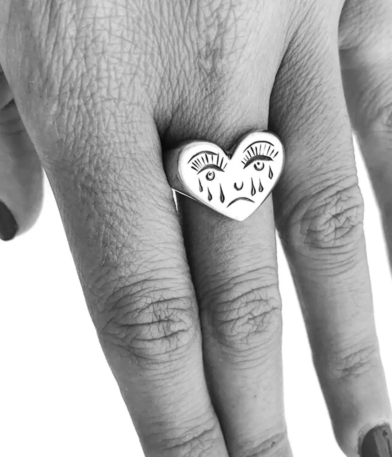 CRY BABY RING- SILVER