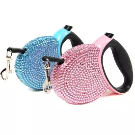 Crystal Bling Retractable Dog Leash