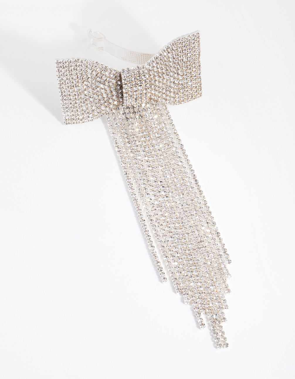 Crystal Bow Drape Clip