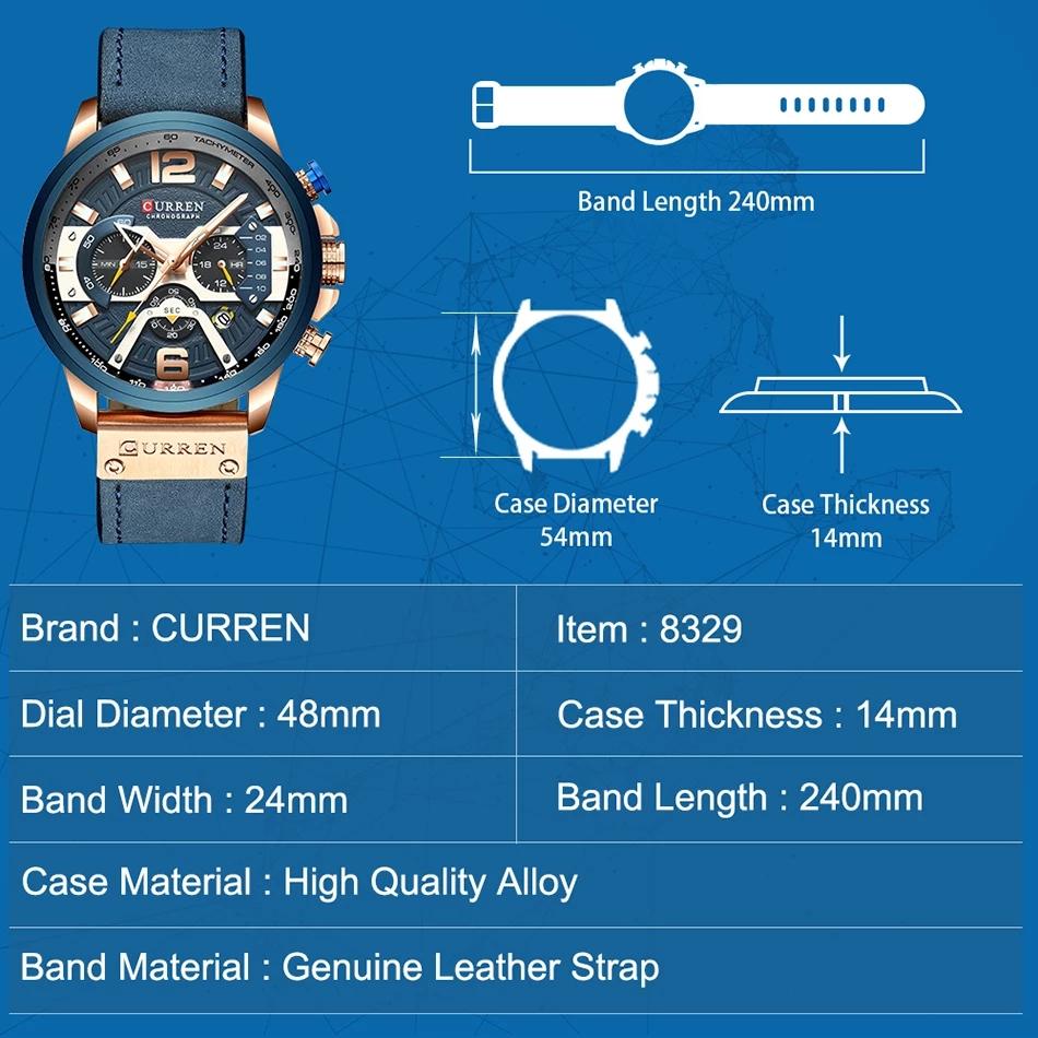 CURREN 8329 Chronograph Men watch