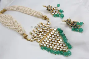 Emerald Jadtar Kundan Tanmani Necklace