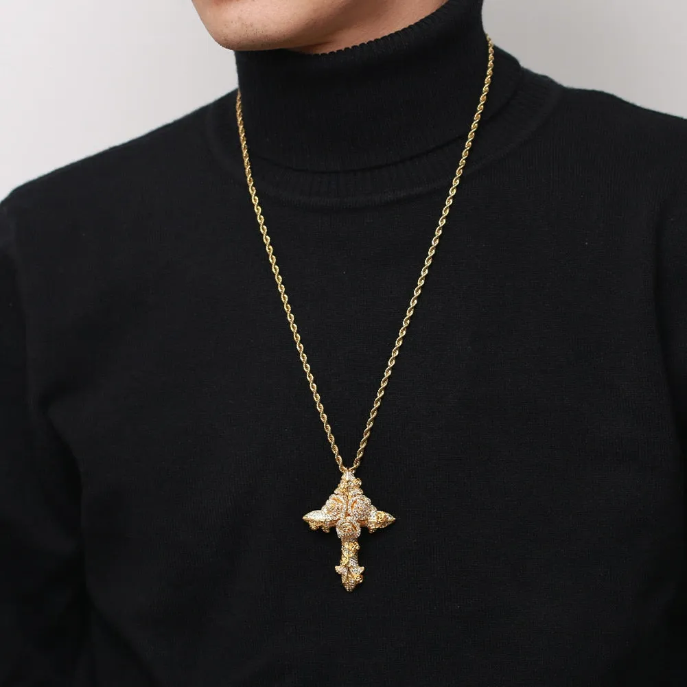 Flower Cross Pendant