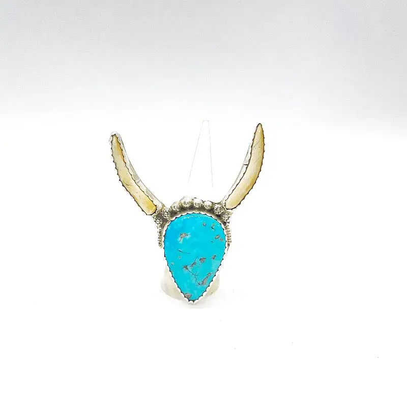 Genuine Turquoise Longhorn Ring