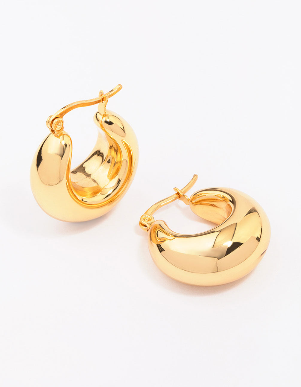 Gold Plated Stainless Steel Full Bubble Hoop Earrings