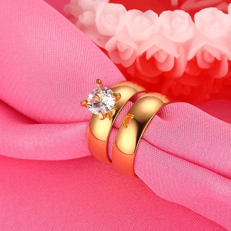 Gold Wedding Engagement Rings