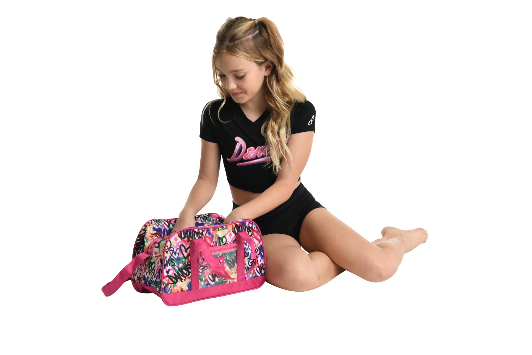 Graffiti Dance Hearts Duffel