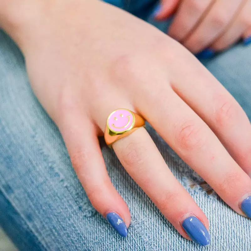 Happy Adjustable Gold Rings