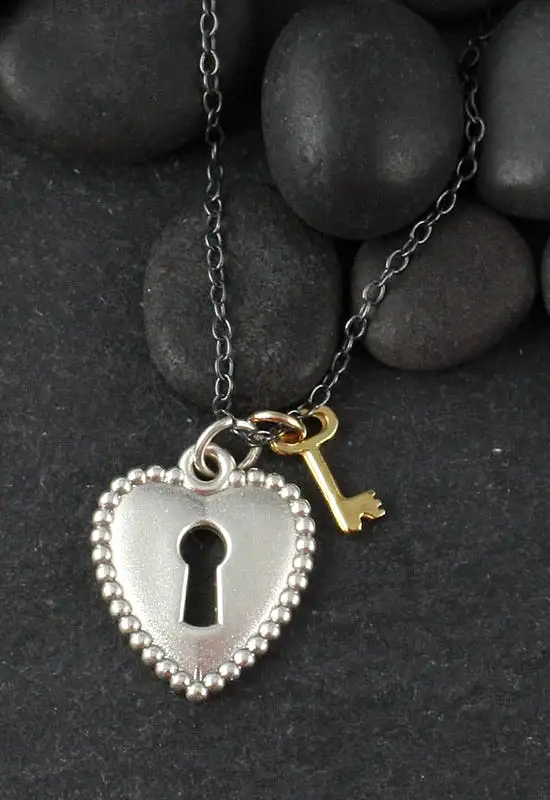 Heart & Key Necklace