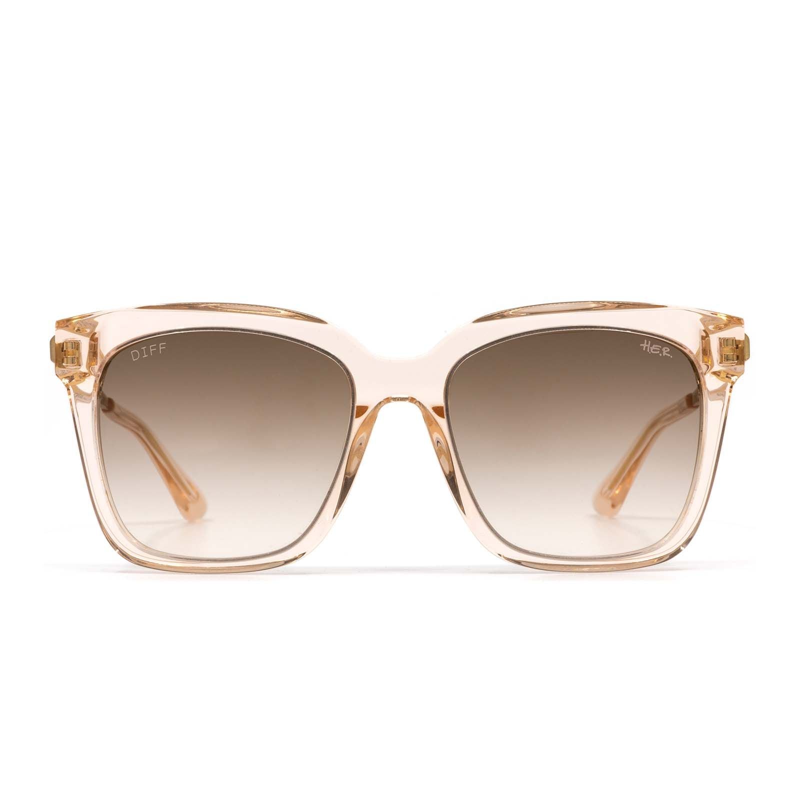 H.E.R - Bella Ginger Crystal + Light Brown Gradient Sunglasses