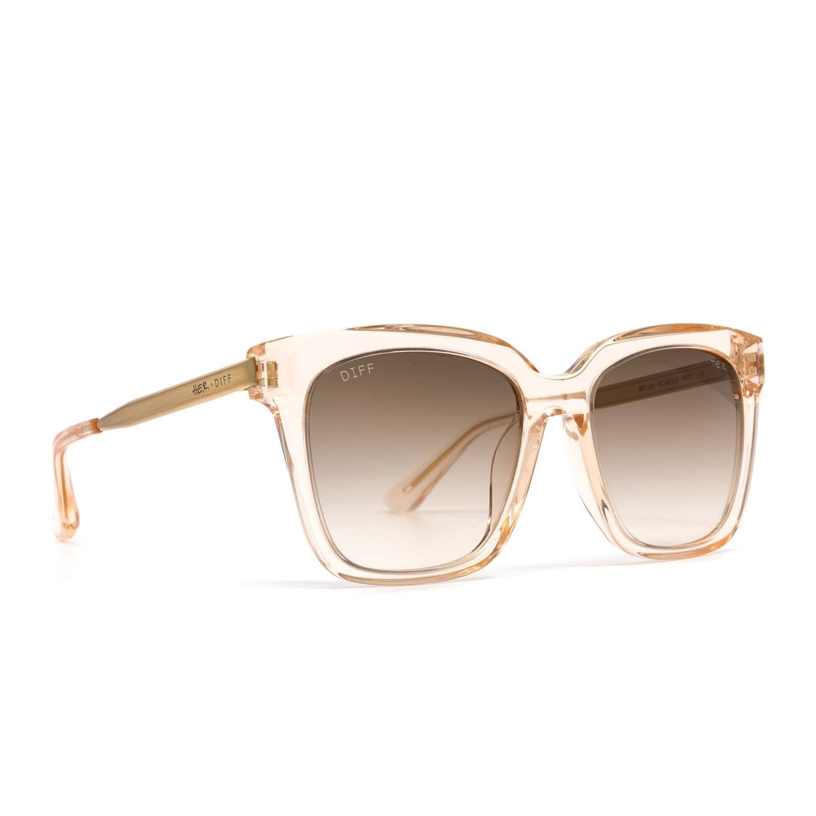 H.E.R - Bella Ginger Crystal + Light Brown Gradient Sunglasses