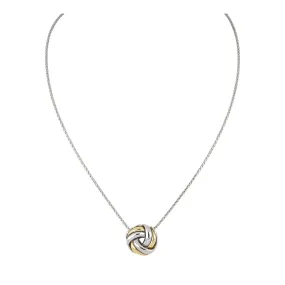 Infinity Knot Two Tone Slider Necklace