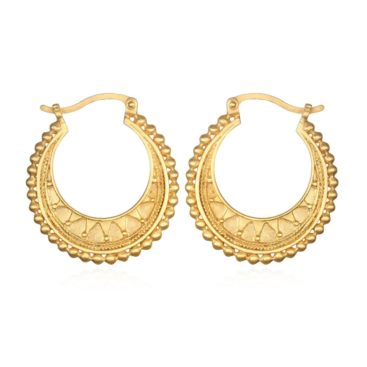 Interwoven Gold Hoop Earrings