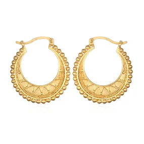 Interwoven Gold Hoop Earrings