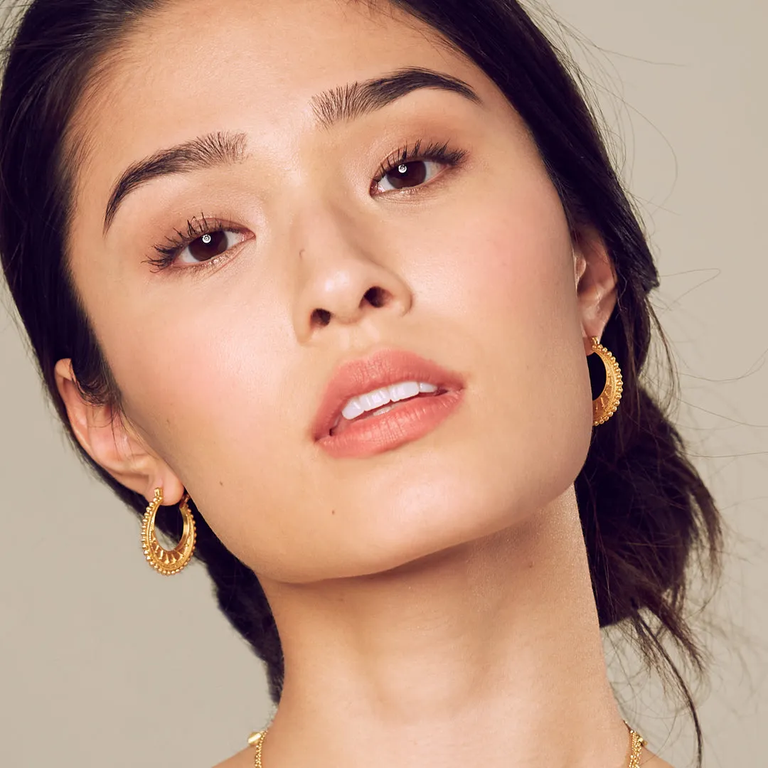 Interwoven Gold Hoop Earrings