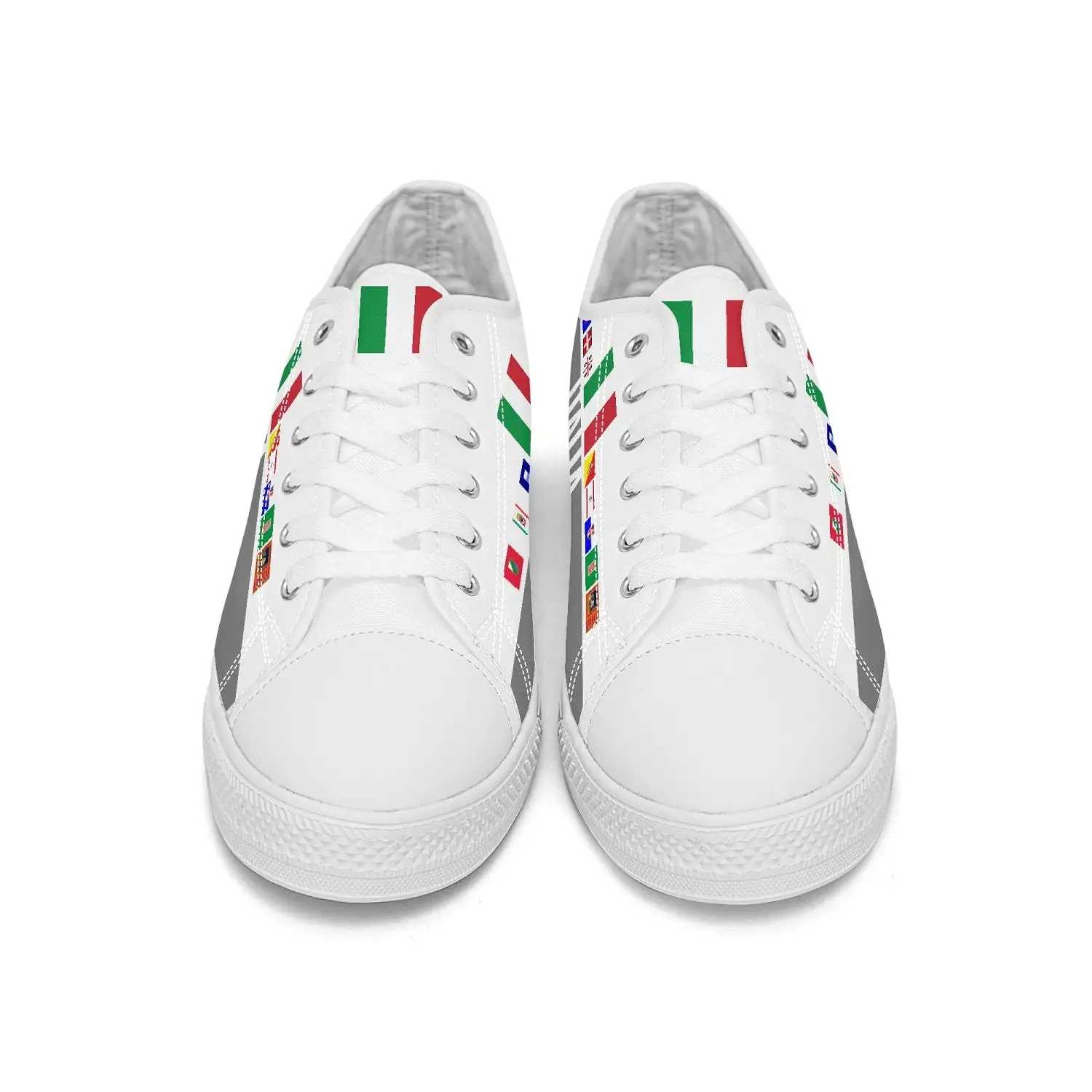 Italy regions white Shoes Low-top V2