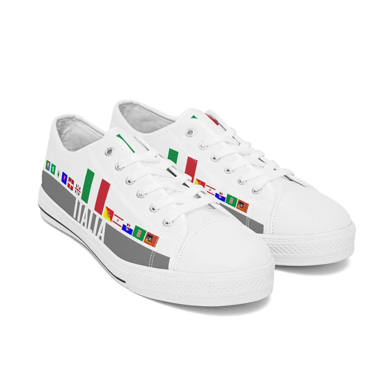 Italy regions white Shoes Low-top V2