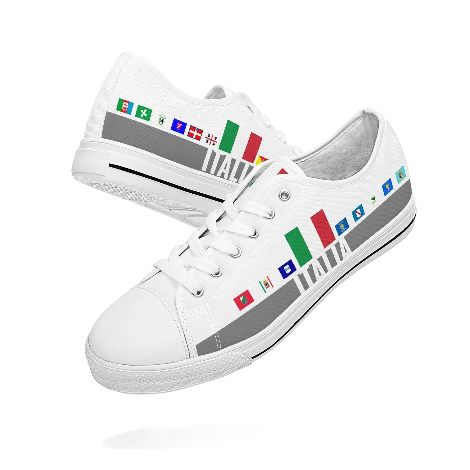 Italy regions white Shoes Low-top V2