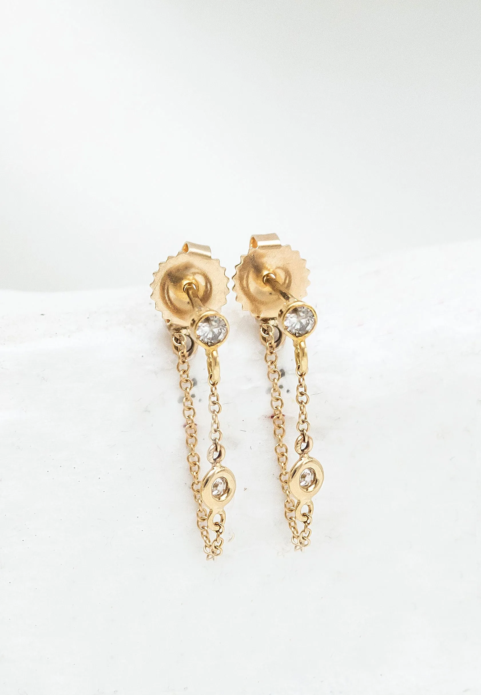 JULIA 14K CHAIN DROP EARRINGS