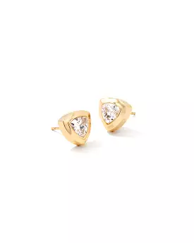 Kendra Scott Arden Stud Earring Gold White Crystal